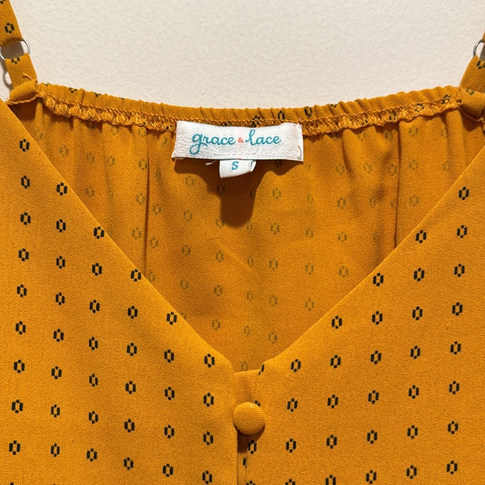 Grace & Lace Patterned Button-Down Tank - image 2